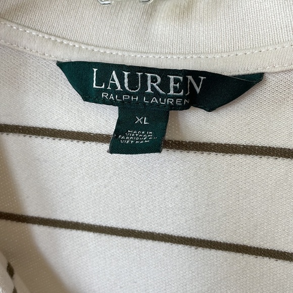 Lauren Ralph Lauren striped gold button polo shirt - Picture 3 of 6